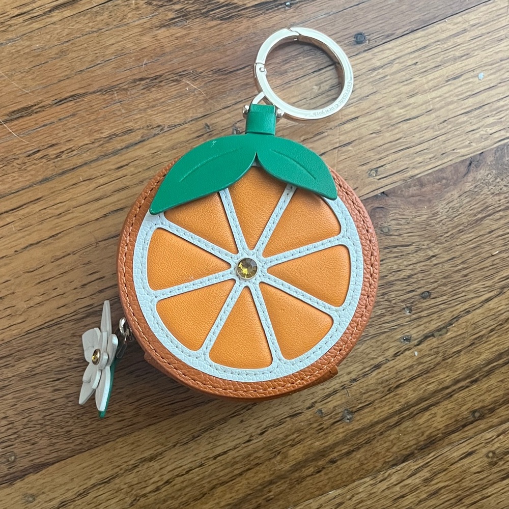 Kate Spade Orange Slice Coin Purse Keychain